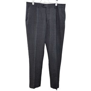 Broletto Flat Front Dress Pants Grey Wool Blend Size 34Wx32L